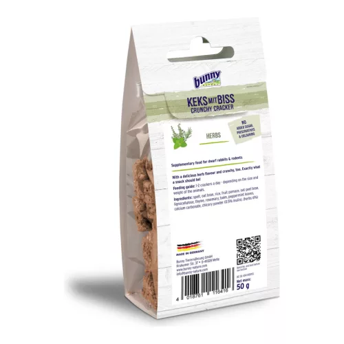 bunnyNature Crunchy Cracker gyógynövényes jutalomfalat 50 g