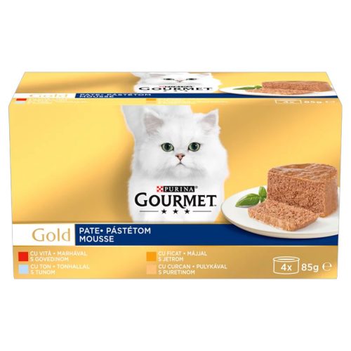 GOURMET Gold Felnőtt macska konzerv - vegyes válogatás - pástétom 4 x 85g