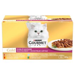   GOURMET Gold DUO Felnőtt macska konzerv - vegyes válogatás 4 x 85g