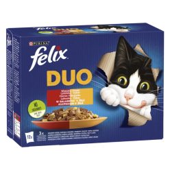   FELIX Fantastic DUO Felnőtt macska alutasak - házias válogatás 12 x 85g
