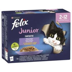   FELIX Fantastic Kölyök macska alutasak -  vegyes válogatás 12 x 85g