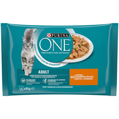 PURINA ONE Felnőtt macska alutasak - csirke 4 x 85g