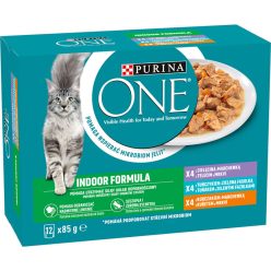   PURINA ONE Felnőtt Benti macska alutasak - csirke & borjú & tonhal 12 x 85g