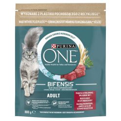   PURINA ONE Marhában és teljes kiőrlésű gabonákban gazdag száraz macskaeledel 800g