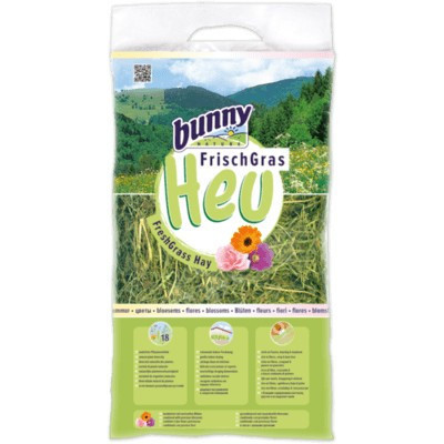 bunnyNature FreshGrass Hay with Blossoms 500g