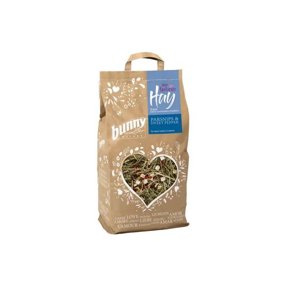 bunnyNature my favorite Hay from nature conservation meadows PARSNIPS & SWEET PEPPER 100g 