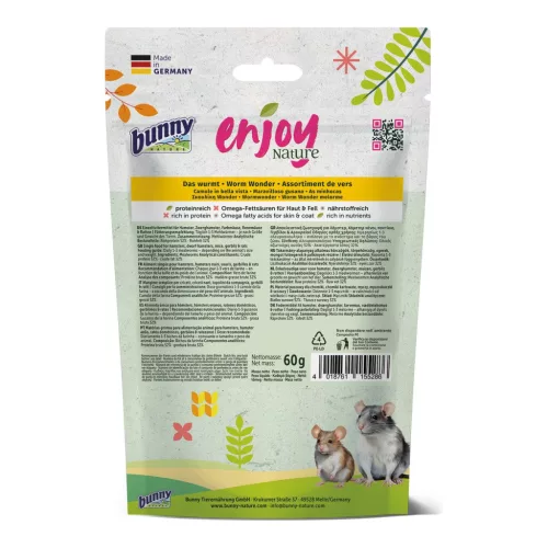 bunnyNature EnjoyNature Worm Wonder lisztkukac jutalomfalat 60 g