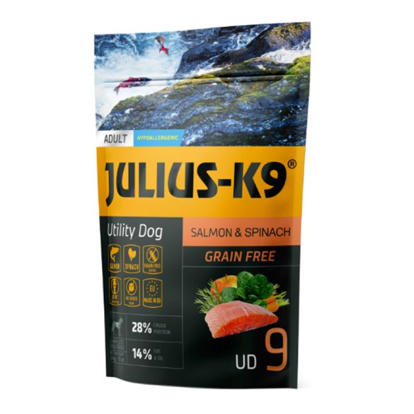 JULIUS-K9 Utility Dog Adult Hypoallergenic Salmon&Spinach 340g