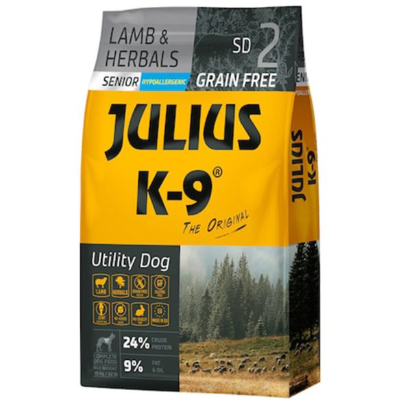 JULIUS-K9 Utility Dog Senior Hypoallergenic Lamb&Herbals 3kg