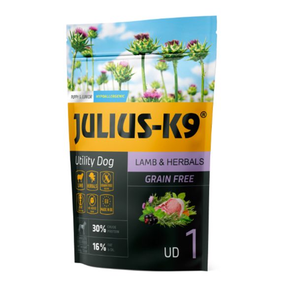 JULIUS-K9 Utility Dog Puppy Hypoallergenic Lamb&Herbals 340g
