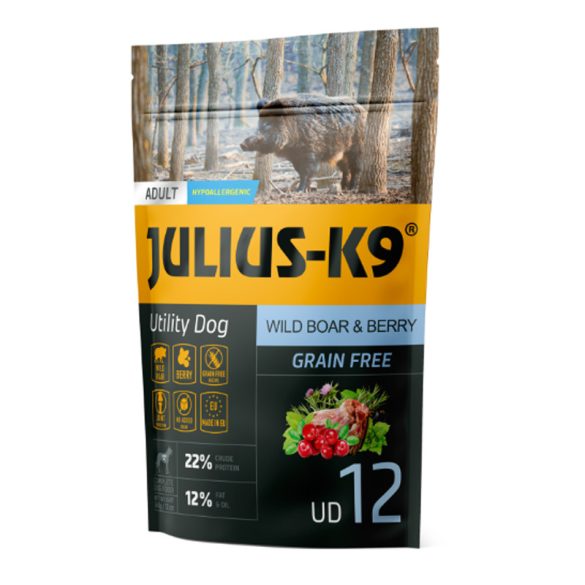 JULIUS-K9 Utility Dog Adult Hypoallergenic Wild boar&Berry 340g