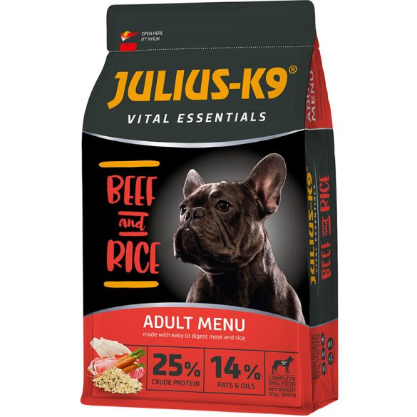 JULIUS-K9 Dog Adult Vital Essentials Beef&Rice 12kg