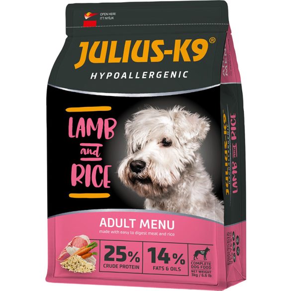 JULIUS-K9 Dog Adult Hypoallergenic Lamb&Rice 3kg
