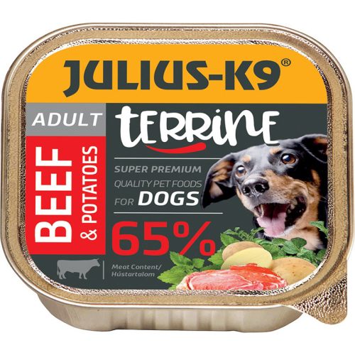 JULIUS-K9 Dog Terrine Adult Beef & Potatoes 150g - Kifutó