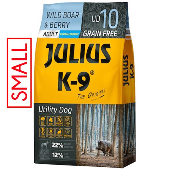 JULIUS-K9 Utility Dog Adult Small Hypoallergenic Wild boar&Berry 10kg