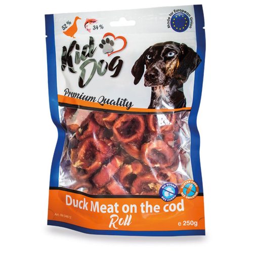 KID DOG kacsahús tőkehal tekercsen 250g