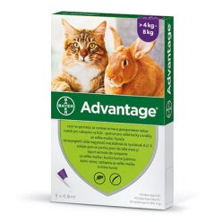Advantage 80 macska/nyúl 0,8 ml 4kg felett 1x