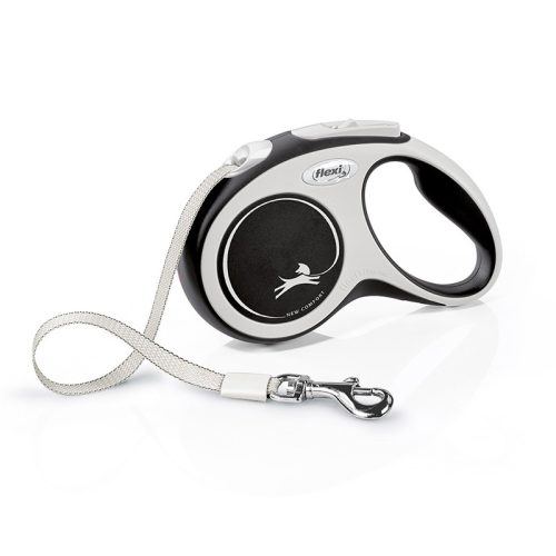 Flexi New Comfort S Fekete Szalagos 5m - Kifutó