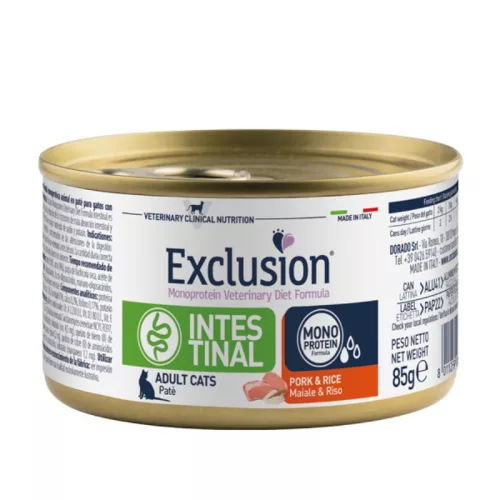 Exclusion Intestinal Felnőtt macska konzerv - sertés 85g