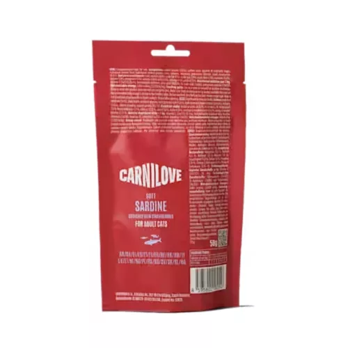 CarniLove Cat Soft Snack szardínia eperrel 50 g