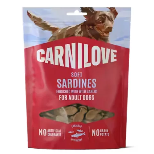 Carnilove DOG Soft Snack szardínia medvehagymával 200 g