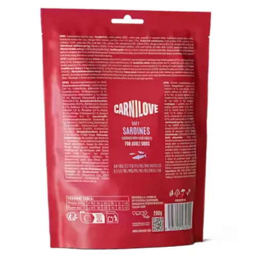 Carnilove DOG Soft Snack szardínia medvehagymával 200 g