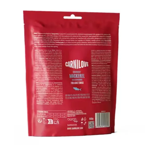 CarniLove Dog Crunchy Snack makréla málnával 200 g