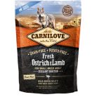 Carnilove Fresh Adult Dog Small Ostrich & Lamb Excellent Digestion, Strucc és Bárány Hússal 1,5kg