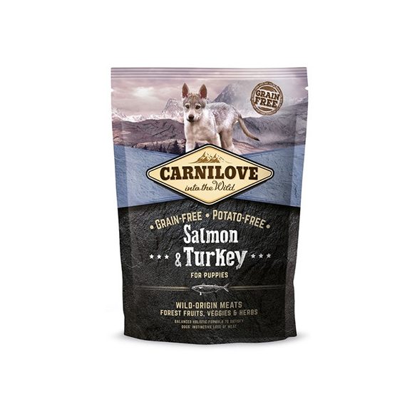 Carnilove Puppy Salmon & Turkey, Lazac-Pulyka Hússal 1,5kg