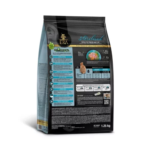 ERA Grain Free  Sterilised Adult Fresh Chicken & Turkey 1,25kg