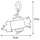 Flamingó játék luffából 12cm