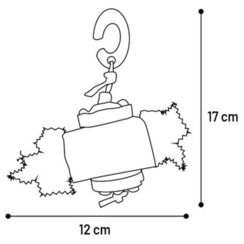 Flamingó játék luffából 12cm