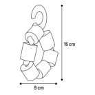 Flamingó játék kukoricából 15cm