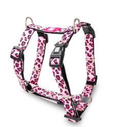 Max & Molly hám H L leopard pink 70-98cm / 25mm