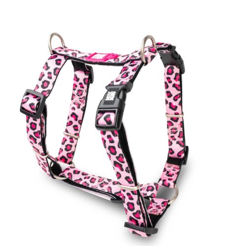 Max & Molly hám H L leopard pink 70-98cm / 25mm