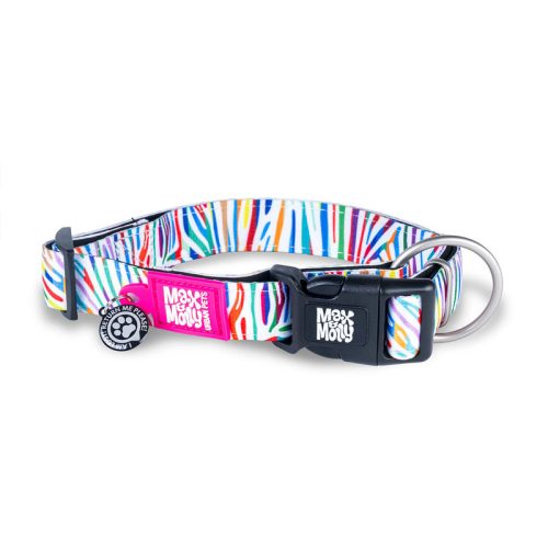Max & Molly Smart ID nyakörv M Magic Zebra 34-55cm / 20mm