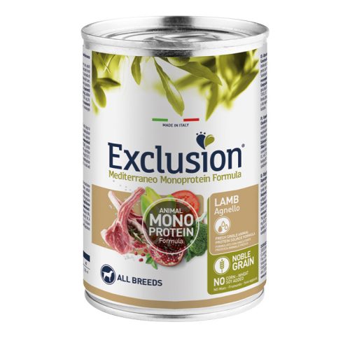 Exclusion Mediterraneo Monoprotein Noble Grain Adult Lamb konzerv 400g