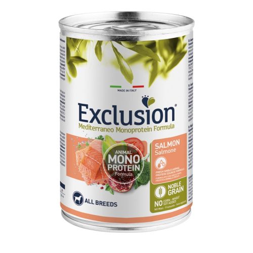 Exclusion Mediterraneo Monoprotein Noble Grain Adult Salmon konzerv 400g  
