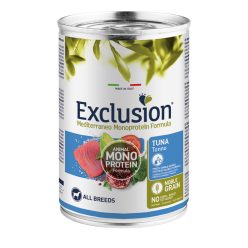   Exclusion Mediterraneo Monoprotein Noble Grain Adult Tuna konzerv 400g