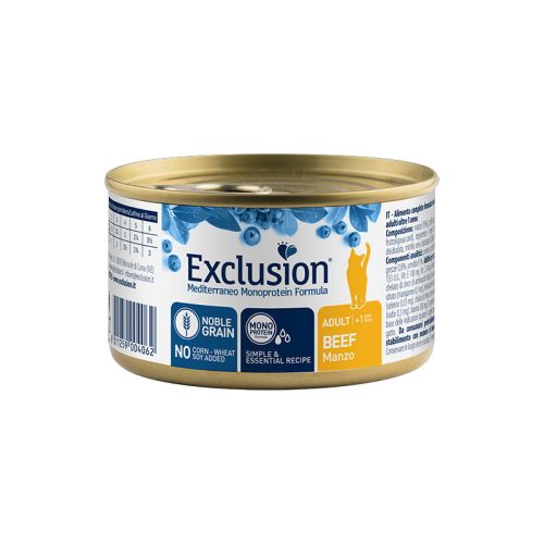 Exclusion Mediterraneo Felnőtt macska konzerv - marha 85g