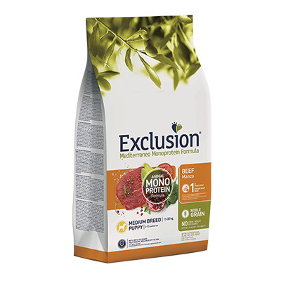 Exclusion Mediterraneo Monoprotein Noble Grain Puppy Beef Small 2kg