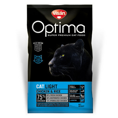 Visán OptimaNova Cat Light Chicken & Rice 8kg