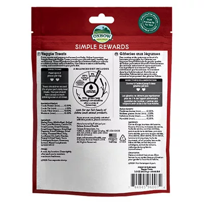 Oxbow - Simple Rewards - Veggie Treats - Zöldséges 85g