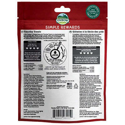 Oxbow - Simple Rewards - Timothy Treats 40g