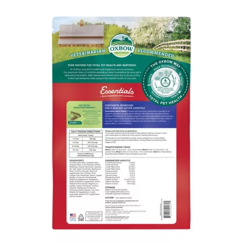 Oxbow Essentials felnőtt nyúltáp 4,5 kg