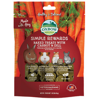 Oxbow - Simple Rewards - Baked Treats with Carrot & Dill - Répás Kapros 85g 