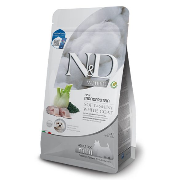 N&D White Dog Tengeri sügér&Spirulina&Édeskömény Adult Mini 2kg