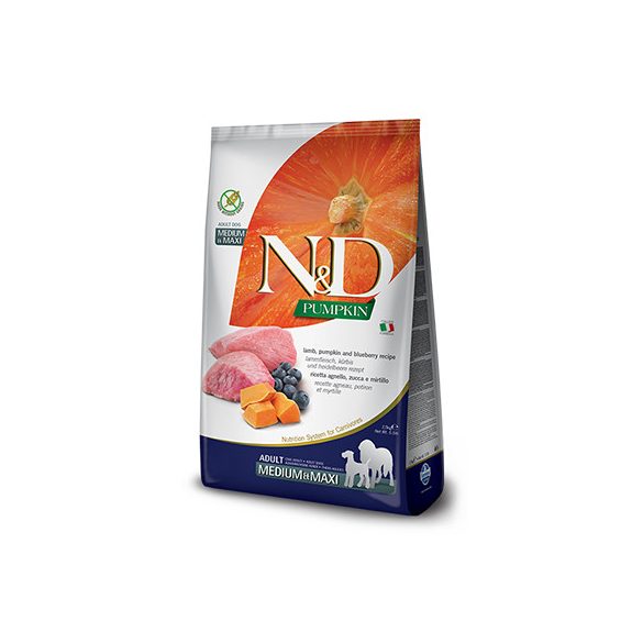 N&D Dog Grain Free Bárány & Áfonya Sütőtökkel Adult Medium/Maxi 2,5kg