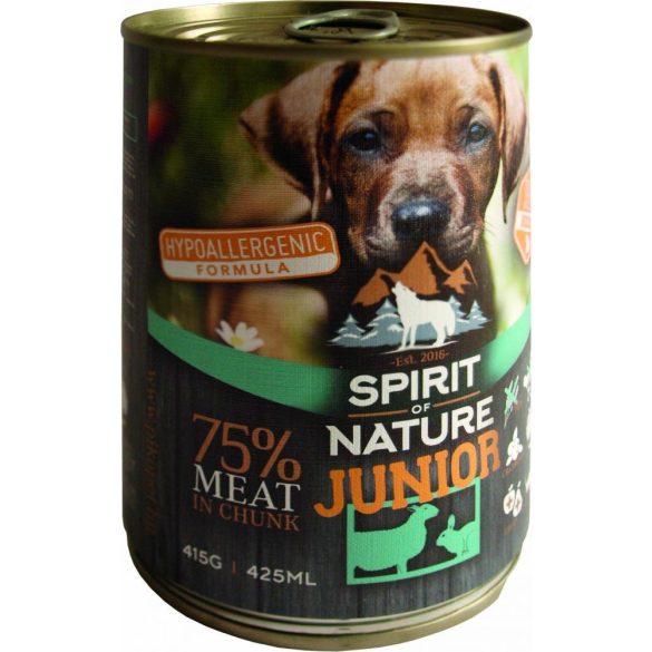 Spirit of Nature Junior Dog Konzerv Bárányhússal és Nyúlhússal 415g
