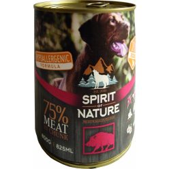   Spirit of Nature Dog Konzerv Vaddisznóhússal 800g - Kifutó